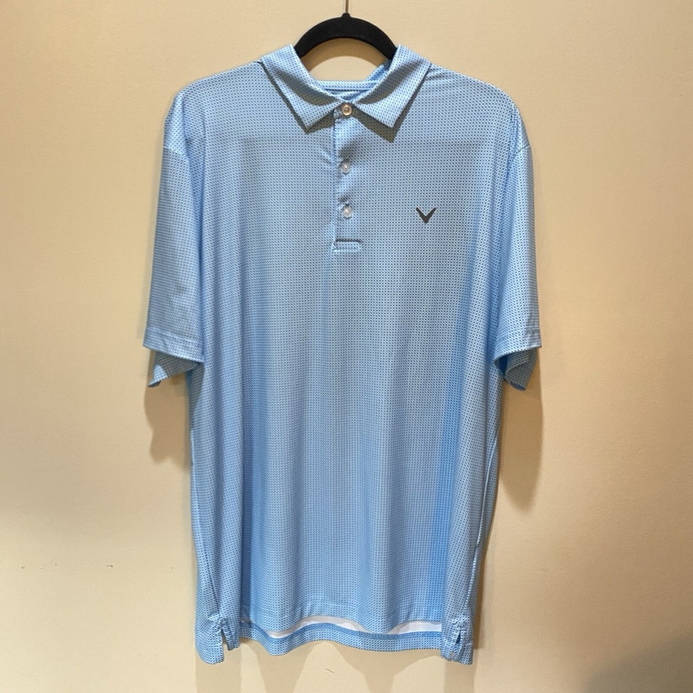 Callaway Men's Golf Polo Opti-Dri Size‎ L Tiny Checks
